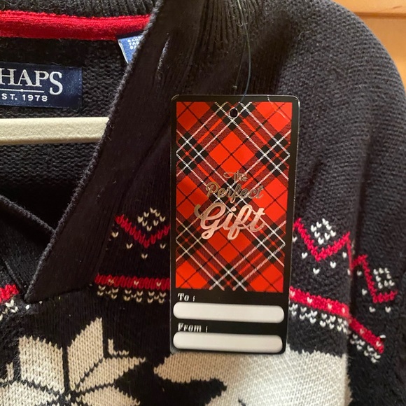 Men’s Chaps winter sweater, size large - Picture 2 of 3
